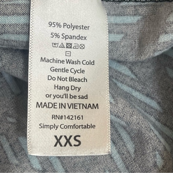 LulaRoe Teal and Black Irma Tunic Top XXS - Picture 6 of 8